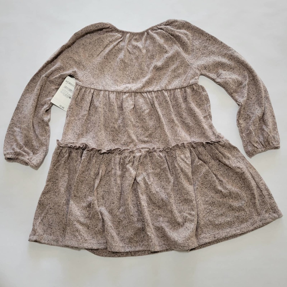 Girl's Tucker + Tate Long Sleeve Tiered Dress, English Pink NWT $35 Girls Size 4 - Picture 6 of 8